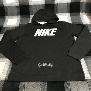 Nike pullover hoodie in BLACK WITH WHITE/GREY LOGO SIZES MEDIUM & LARGE